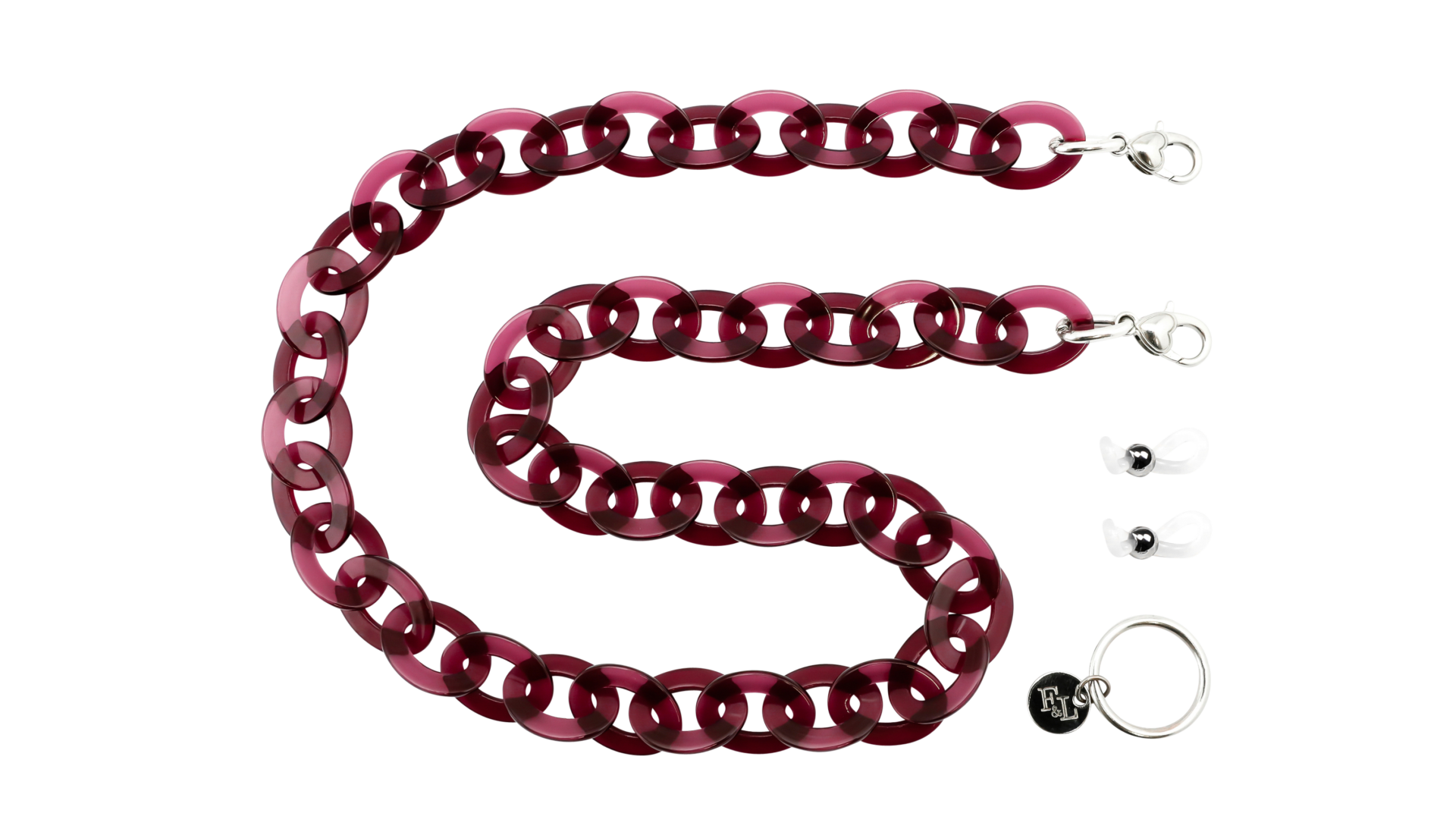 Acetate Chain Raspberry Baret